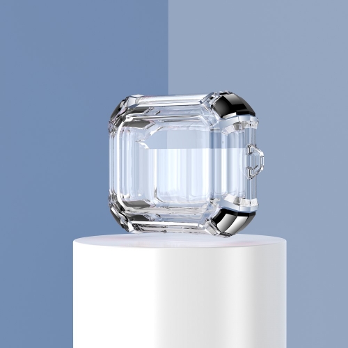 Калъф Dual Color with Keyring за слушалки AirPods 3, Прозрачен-черен