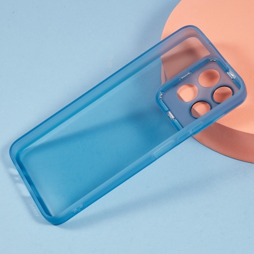 Силиконов калъф Frame Electroplated за Honor 200 Smart 5G / Honor X7c 4G, Син