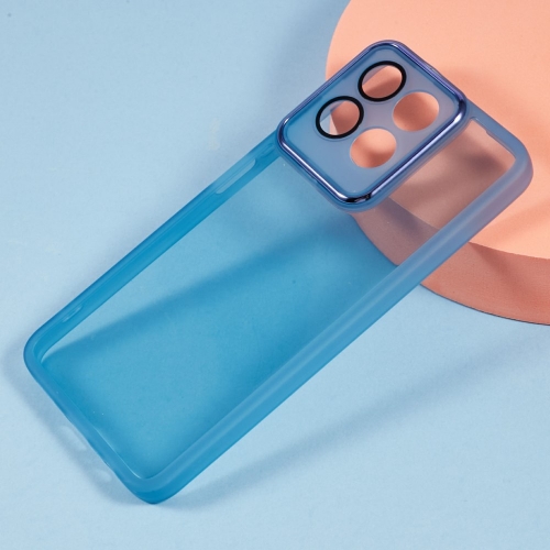 Силиконов калъф Frame Electroplated за Honor 200 Smart 5G / Honor X7c 4G, Син