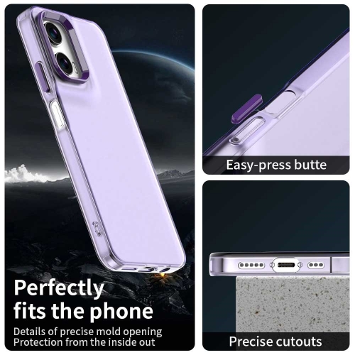 Силиконов калъф Frame Electroplated за Motorola Moto G35 5G, Лилав