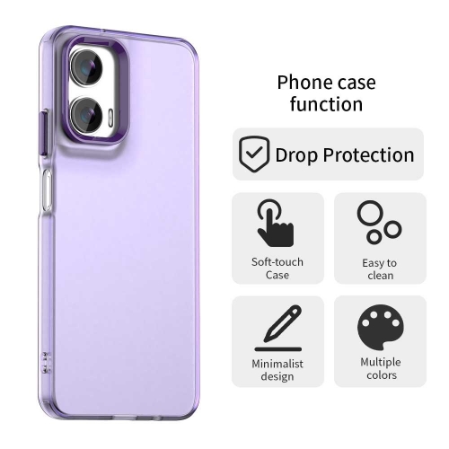 Силиконов калъф Frame Electroplated за Motorola Moto G35 5G, Лилав