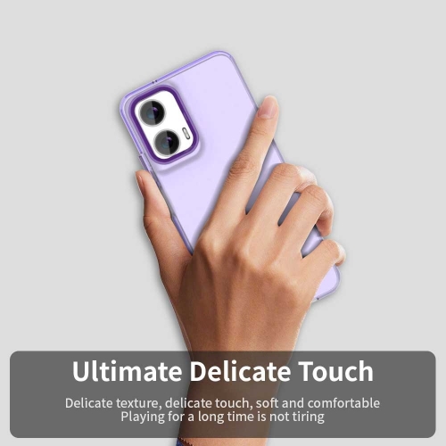 Силиконов калъф Frame Electroplated за Motorola Moto G35 5G, Лилав