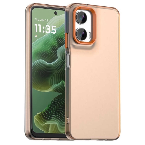 Силиконов калъф Frame Electroplated за Motorola Moto G35 5G, Оранжев