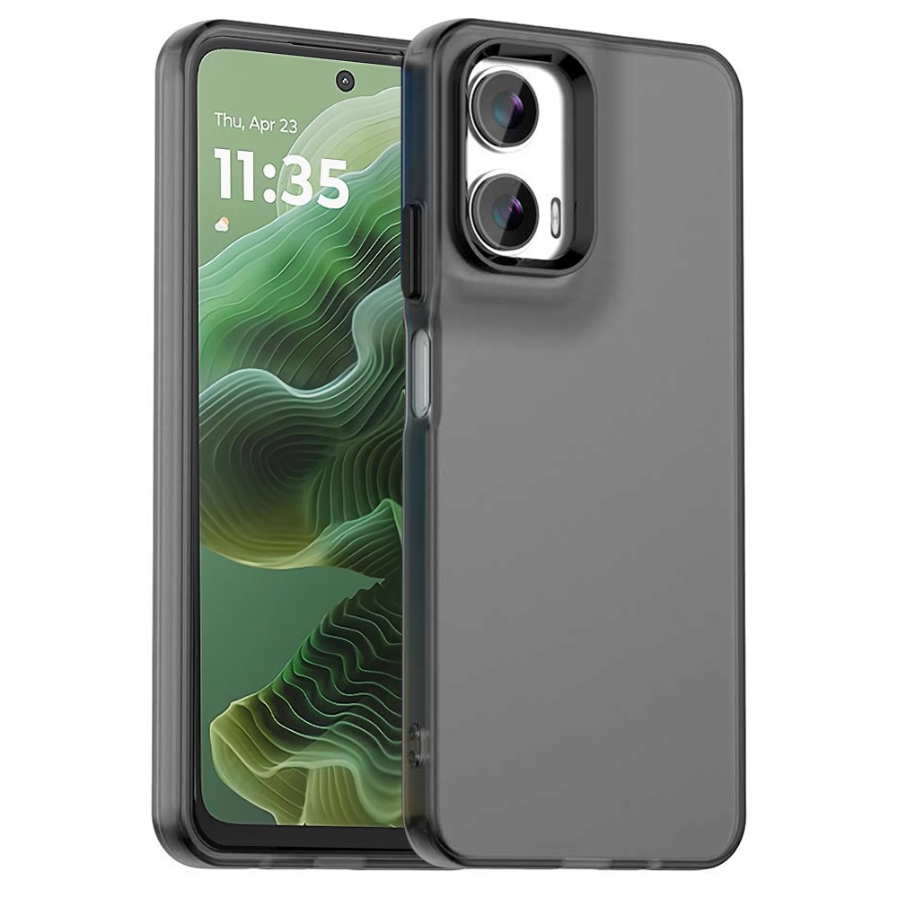 Силиконов калъф Frame Electroplated за Motorola Moto G35 5G, Черен