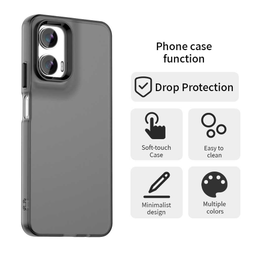 Силиконов калъф Frame Electroplated за Motorola Moto G35 5G, Черен