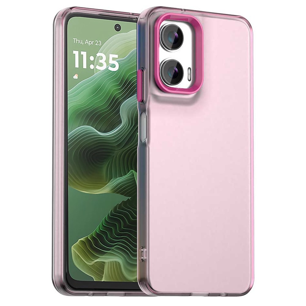 Силиконов калъф Frame Electroplated за Motorola Moto G35 5G, Розов