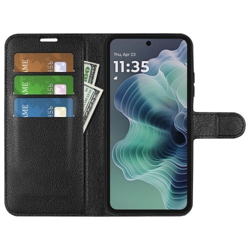 Калъф Тефтер Crazy Horse за Motorola Moto G35 5G, Черен