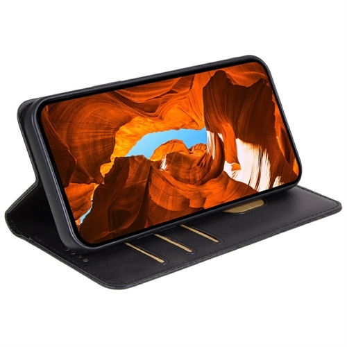 Калъф тефтер Wallet Calf Texture за Motorola Moto G35 5G, Черен