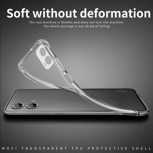 Силиконов калъф MOFI за Motorola Moto G35 5G, Прозрачен