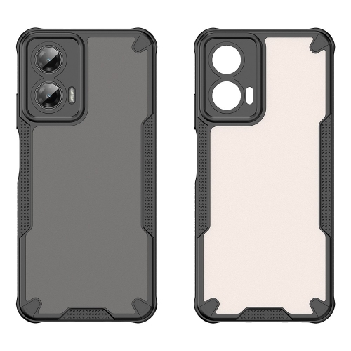 Удароустойчив калъф Frosted за Motorola Moto G35 5G, Черен