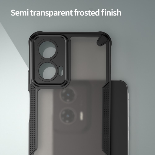 Удароустойчив калъф Frosted за Motorola Moto G35 5G, Черен