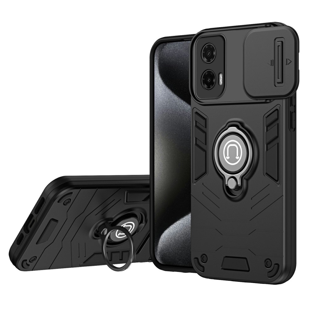 Удароустойчив калъф CamShield за Motorola Moto G35 5G, Черен