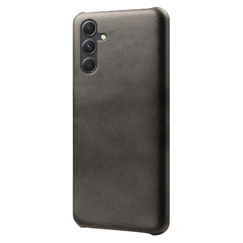 Пластмасов калъф Wood Leather за Samsung Galaxy A55 5G, Черен