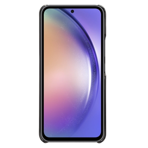 Пластмасов калъф Wood Leather за Samsung Galaxy A55 5G, Черен