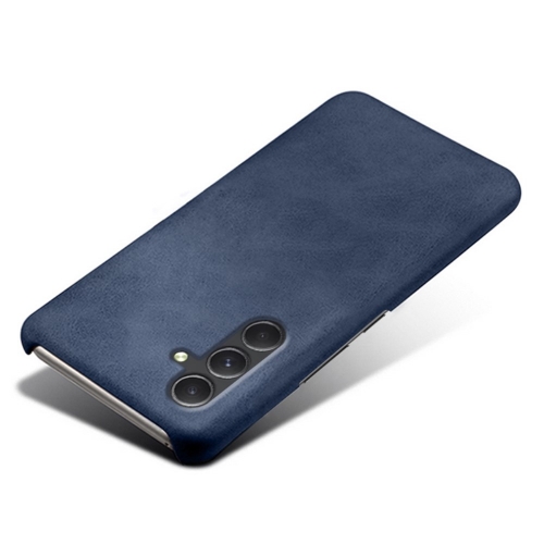 Пластмасов калъф Wood Leather за Samsung Galaxy A55 5G, Син