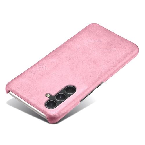 Пластмасов калъф Wood Leather за Samsung Galaxy A55 5G, Розов