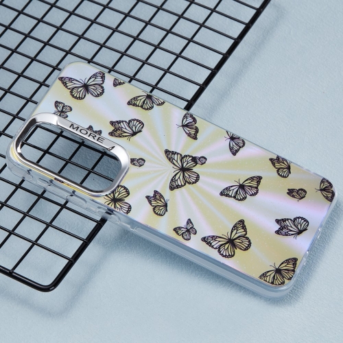 Удароустойчив калъф Bling Butterfly за Samsung Galaxy A55 5G, Черни пеперуди