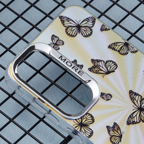 Удароустойчив калъф Bling Butterfly за Samsung Galaxy A55 5G, Черни пеперуди