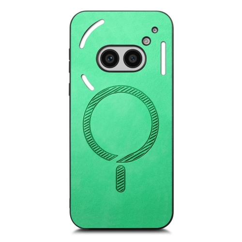 Удароустойчив калъф MagSF Leather за Nothing Phone 2a Plus / Phone 2a, Зелен