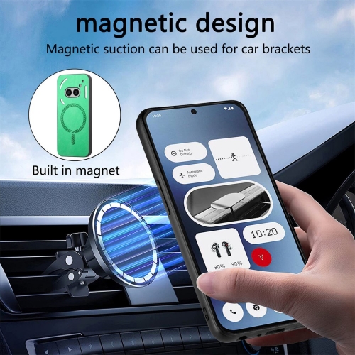 Удароустойчив калъф MagSF Leather за Nothing Phone 2a Plus / Phone 2a, Зелен