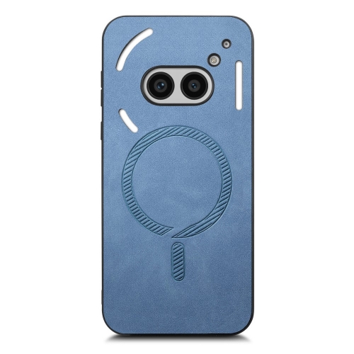 Удароустойчив калъф MagSF Leather за Nothing Phone 2a Plus / Phone 2a, Син