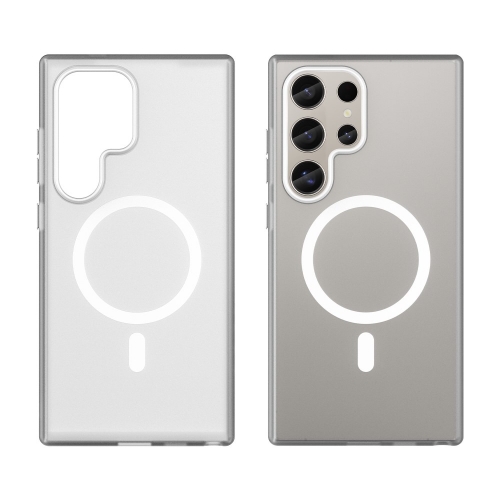 Силиконов калъф MagSF Matte за Samsung Galaxy S24 Ultra, Бял