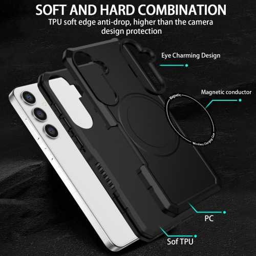 Удароустойчив калъф Magnetic за Samsung Galaxy S24 Plus, Черен