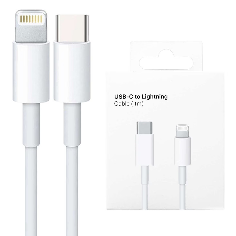 Кабел Apple MUQ93ZMA, USB-C към Lightning, 1m, Бял