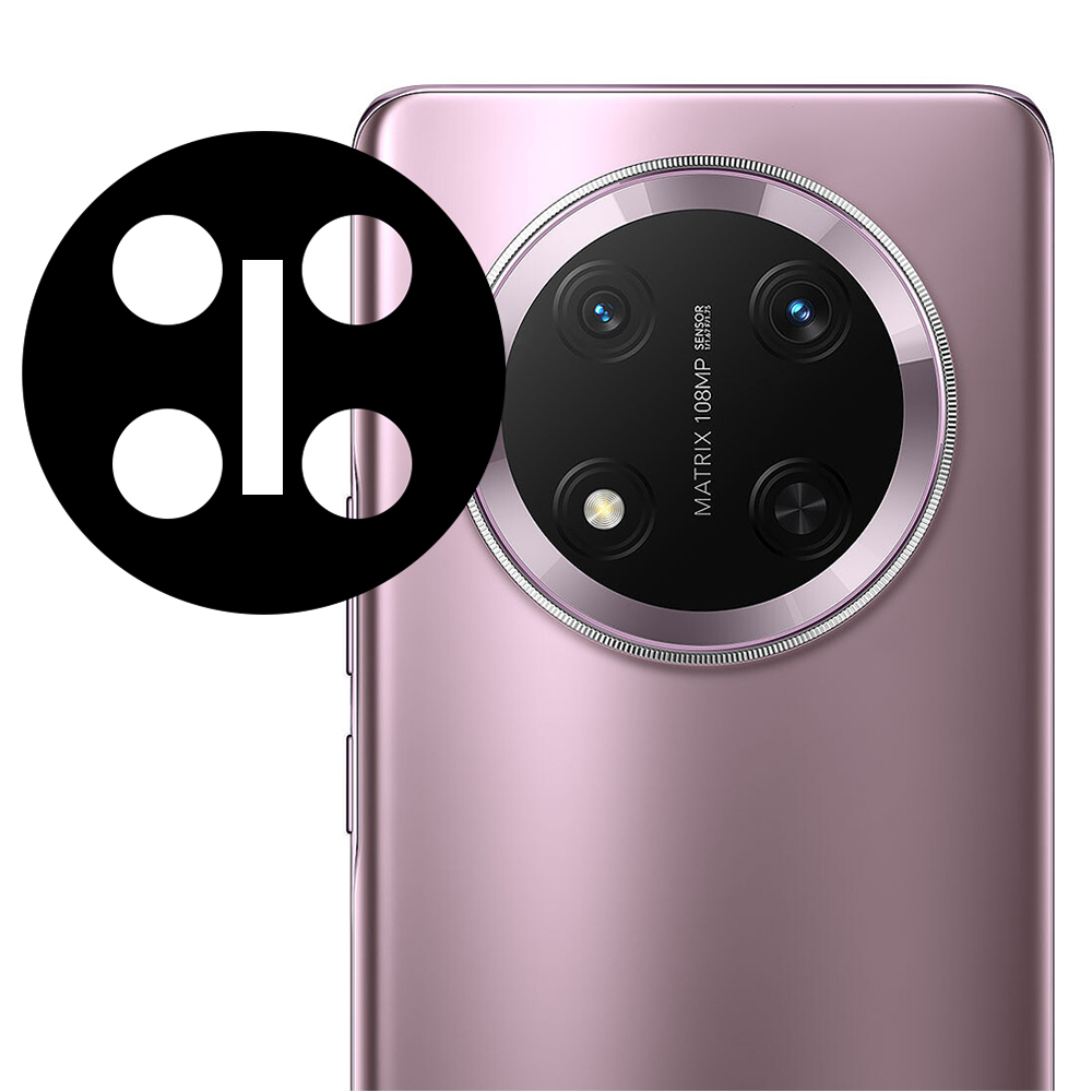Стъклен Протектор за камера Techsuit на Honor Magic7 Lite / X9c, Черен