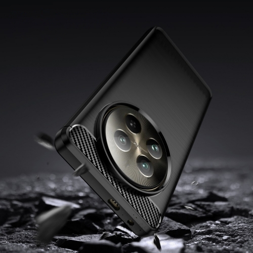 Силиконов Калъф Techsuit Carbon Fibre Brushed за Realme 12 / 12x, Черен