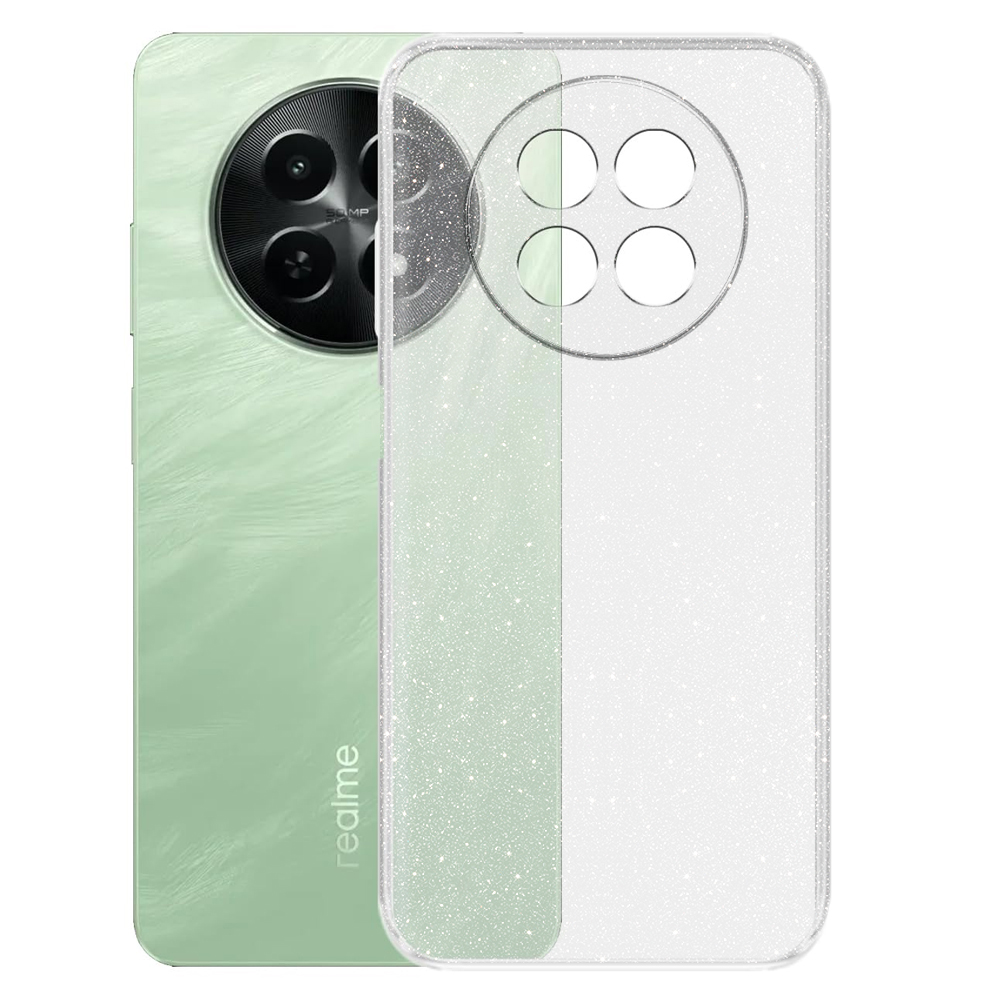 Силиконов калъф Techsuit SparkleSkin за Realme 12/ 12x, Прозрачен