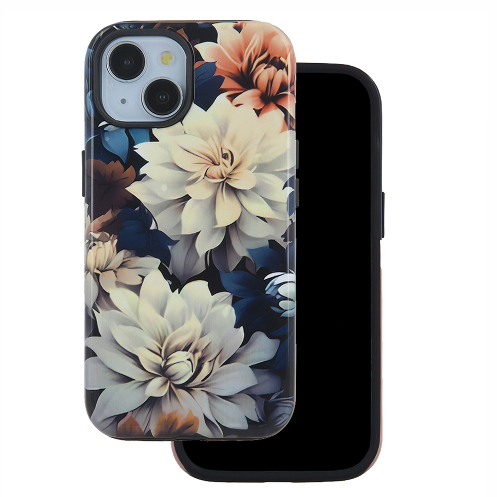 Удароустойчив калъф Decor за iPhone 13 / iPhone 14, Цветя