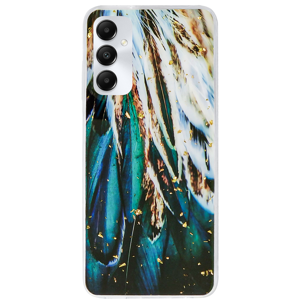 Силиконов калъф Gold Glam за Samsung Galaxy A05S, Пера