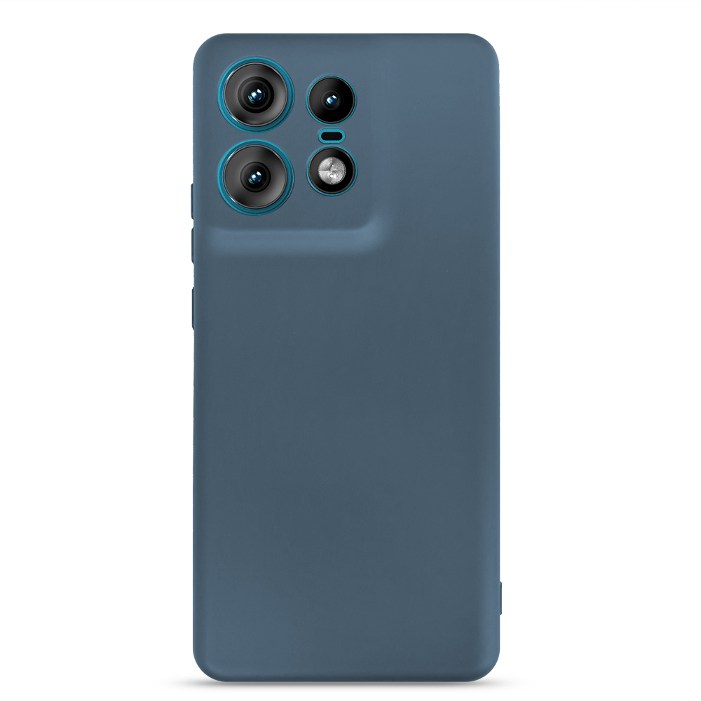 Силиконов калъф Matte за Motorola Moto Edge 50 Pro, Тъмно син