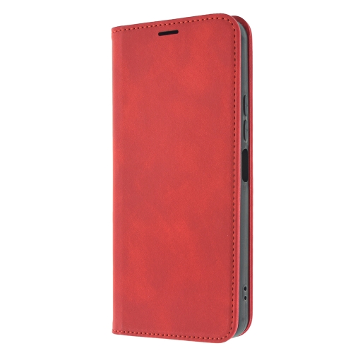 Калъф тефтер Smart Suede за Xiaomi Redmi 13C 4G / 13C 5G / Poco C65, Червен