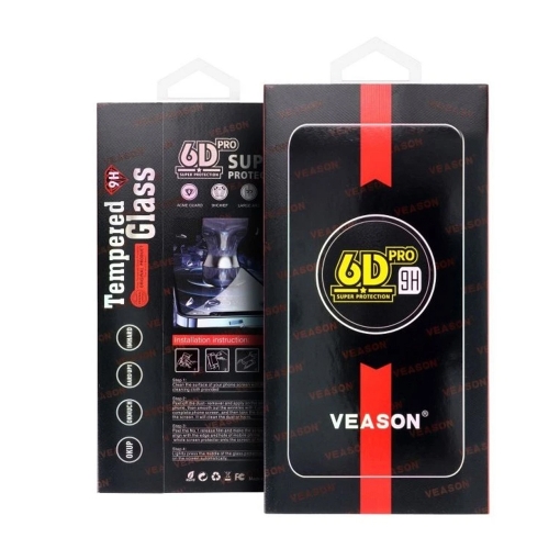 Стъклен протектор Veason 6D Pro Full Glue за Samsung Galaxy S25 Ultra, Черен