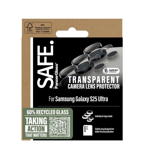 Стъклен Протектор за камера PanzerGlass Hoops Lens Protector за Samsung Galaxy S25 Ultra, Прозрачен