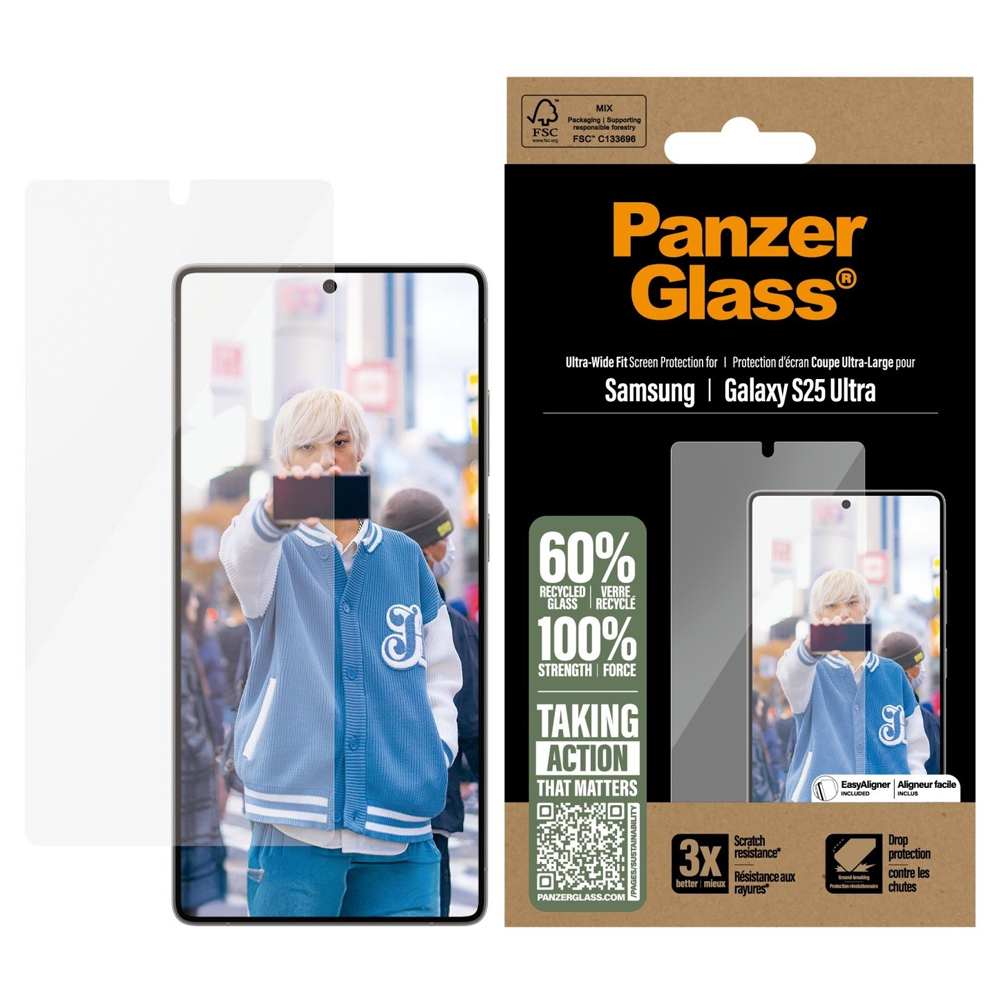 Стъклен Протектор PanzerGlass за Samsung Galaxy S25 Ultra, Ultra-Wide Fit