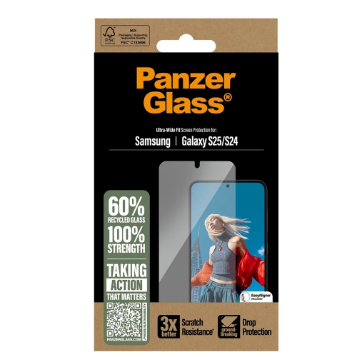 Стъклен Протектор PanzerGlass за Samsung Galaxy S25 / S24, Ultra-Wide Fit