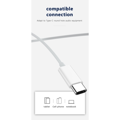 Слушалки с микрофон JELLICO EP3A, USB-C, 1.2m, Бял