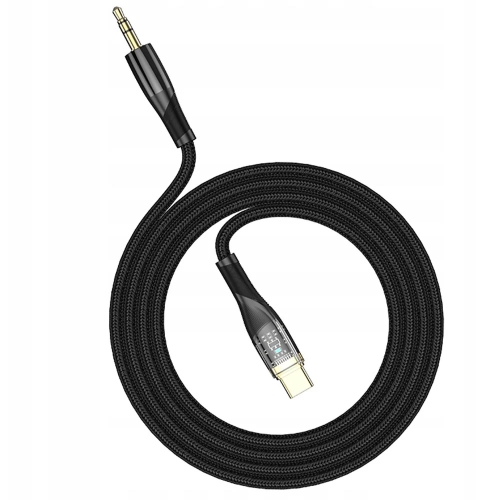 USB Кабел JELLICO B21 USB-C към 3.5mm, 1.2 m, Черен