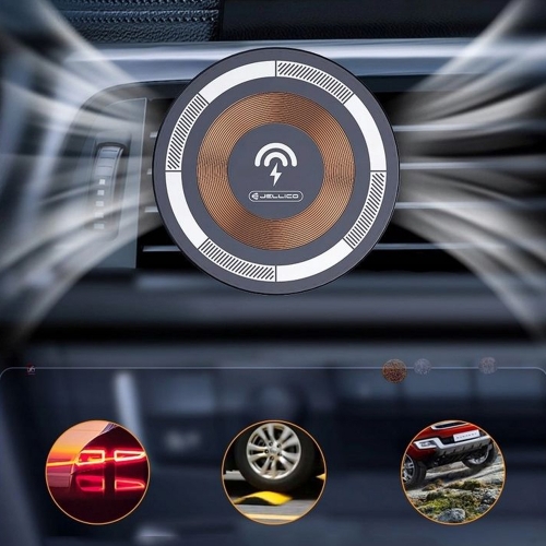 Стойка за кола Jellico W14, MagSafe, Wireless Car, 15W, Черен