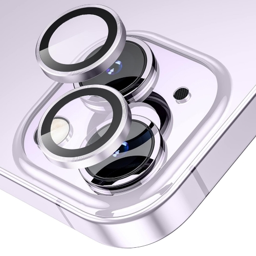Стъклени протектори за камера Lens Fulm за iPhone 14 / 14 Plus, Бледо лилав