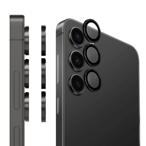 Стъклени протектори за камера Metal Ring за Samsung Galaxy S25 Plus, Черен