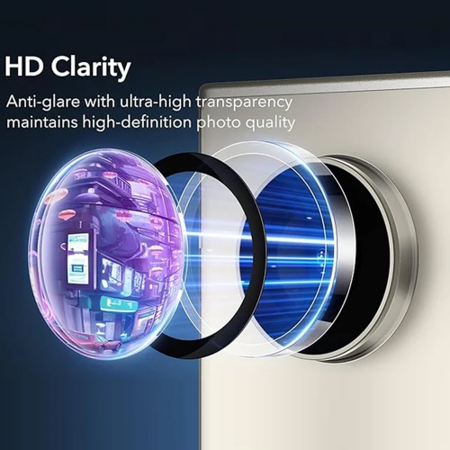 Стъклени протектори за камера Metal Ring за Samsung Galaxy S25 Ultra, Черен