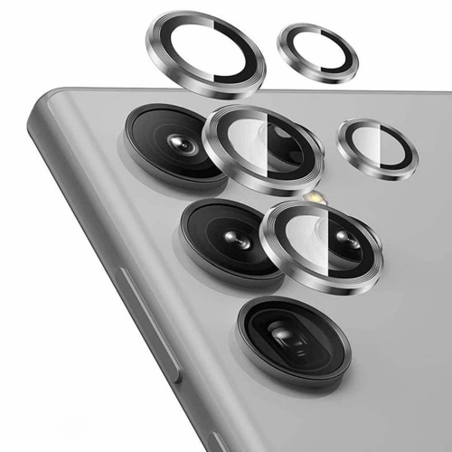 Стъклени протектори за камера Metal Ring за Samsung Galaxy S25 Ultra, Сребрист