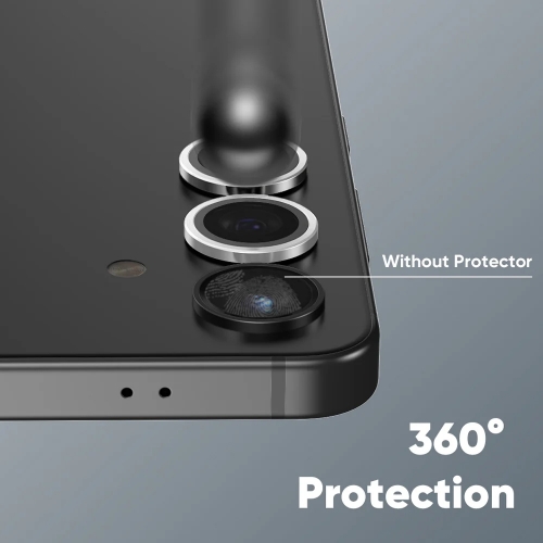 Стъклени протектори за камера Metal Ring за Samsung Galaxy S25 Plus, Сребрист