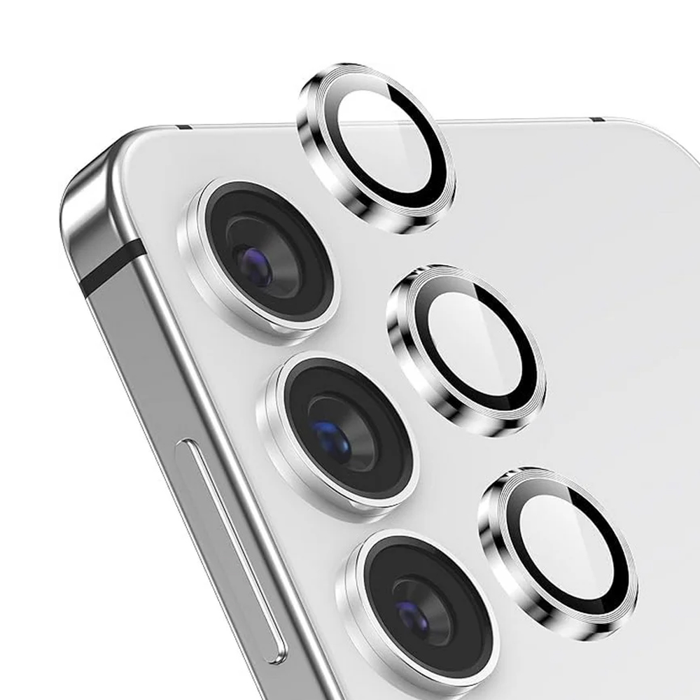 Стъклени протектори за камера Metal Ring за Samsung Galaxy S25, Сребрист