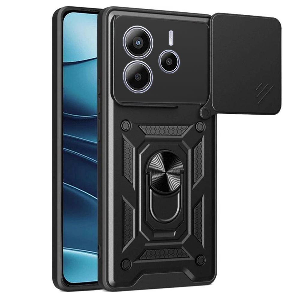 Удароустойчив калъф Techsuit CamShield за Xiaomi Redmi Note 14 5G, Черен