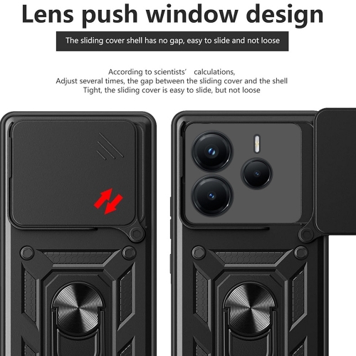 Удароустойчив калъф Techsuit CamShield за Xiaomi Redmi Note 14 5G, Черен